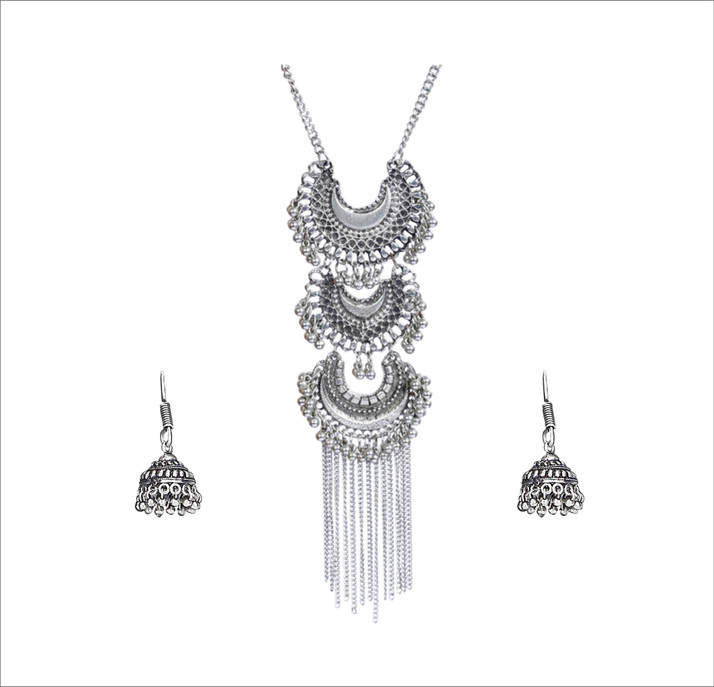 oxidised necklace flipkart