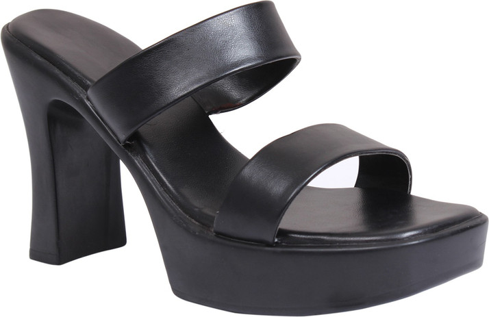 flipkart black heels