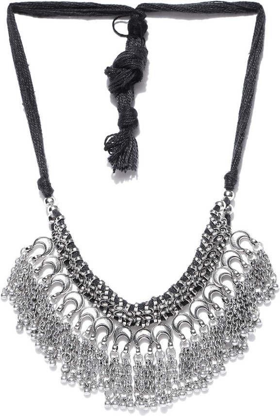 CEMAYA Black Metal Choker For Women 