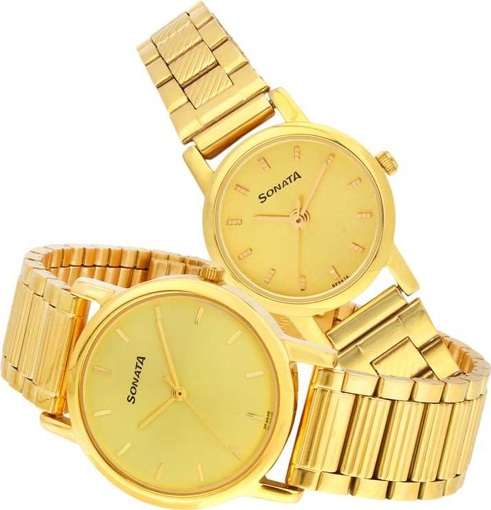 Sonata Couple Gold Couple Analog Watch For Men Women Buy Sonata Couple Gold Couple Analog Watch For Men Women Couple Online At Best Prices In India Flipkart Com