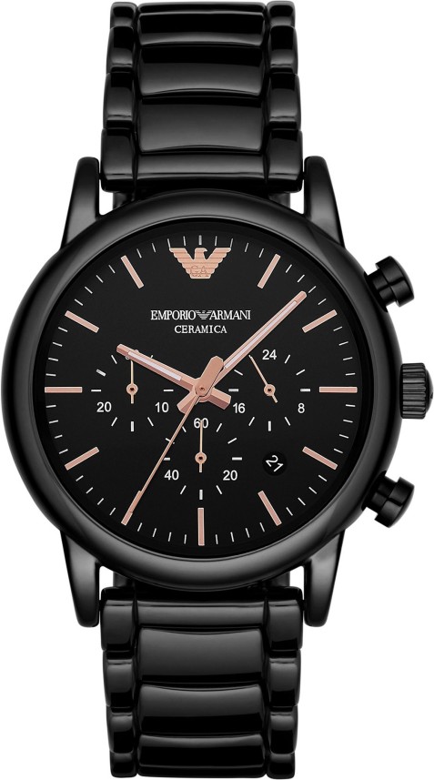 emporio armani ceramica black watch