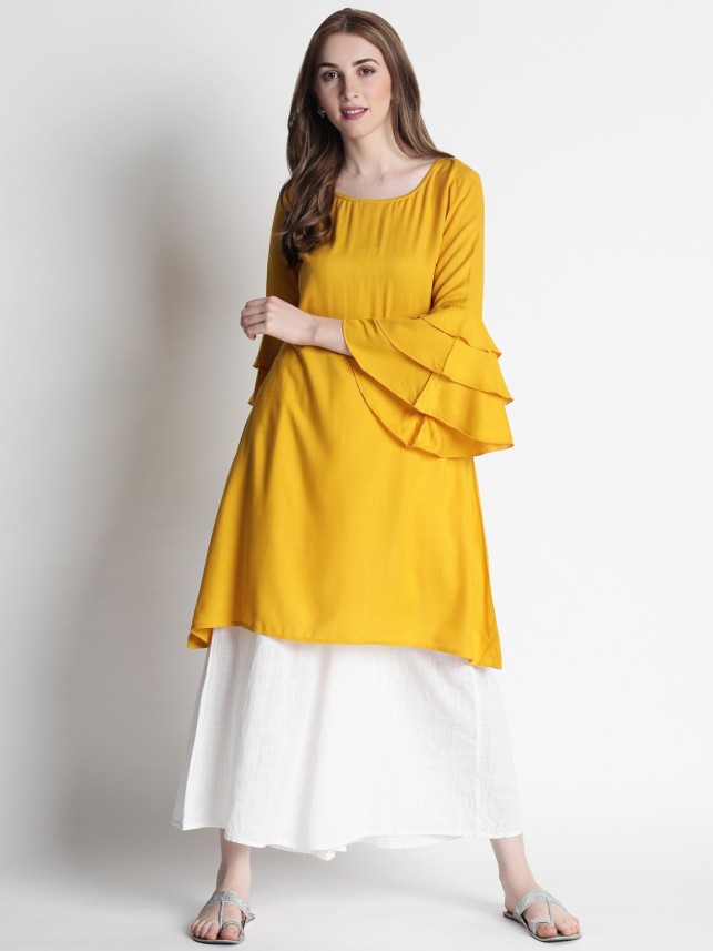 rangmanch yellow kurti