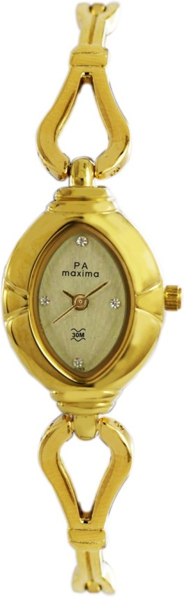 maxima watches golden colour