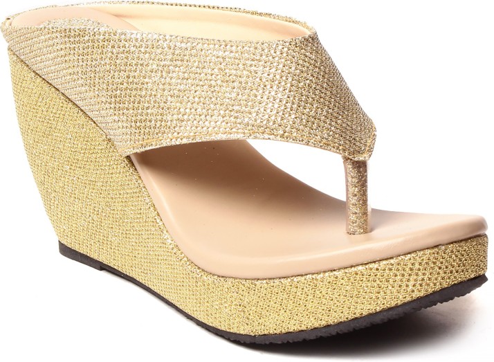 golden party wear heels