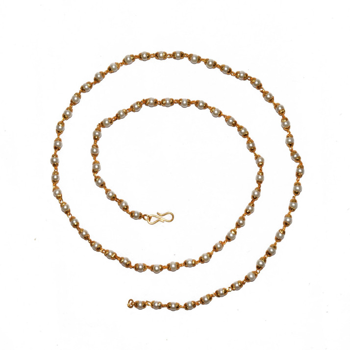 gold beads chain with price