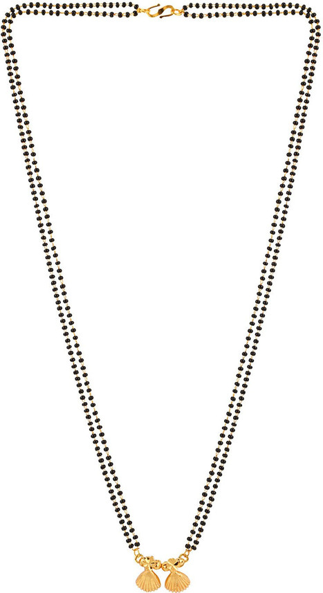 POURNI Pourni 24 Inch Black Beads Chain 