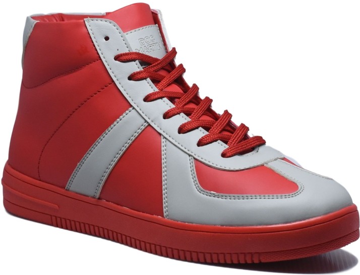 doc martin red sneakers