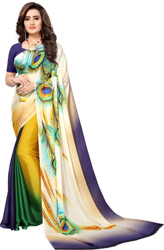 pure chiffon sarees flipkart