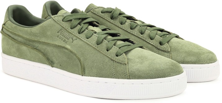 puma green suede shoes