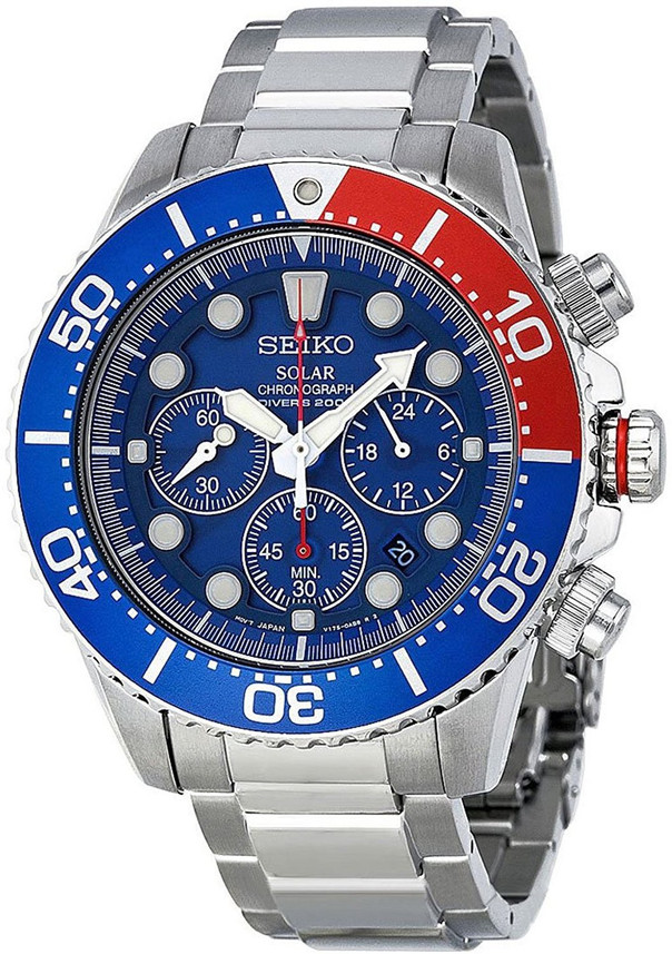 Seiko blue solar watch clearance