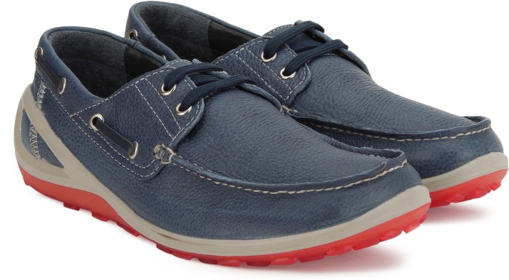 woodland men's leather boat shoes flipkart