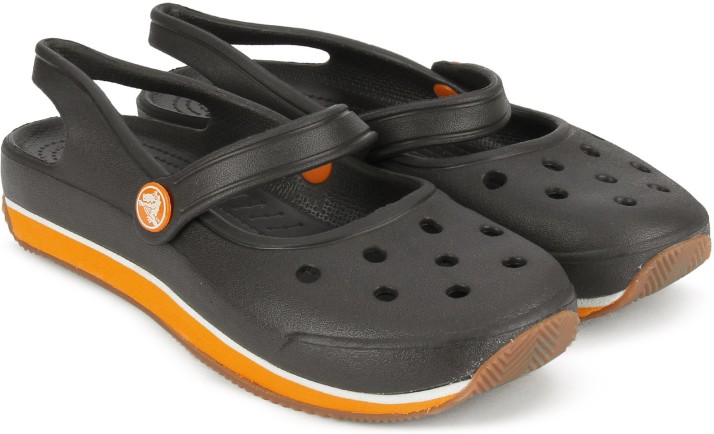 mary jane crocs brown