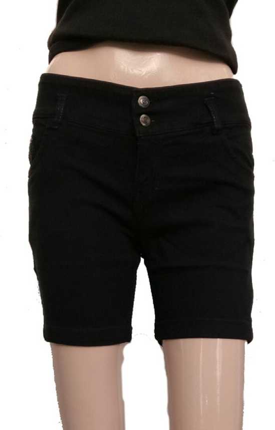 Ijs Solid Women Denim Black Denim Shorts Buy Ijs Solid Women
