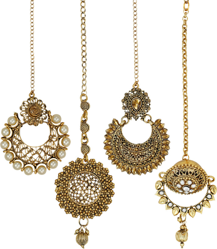 earrings with maang tikka flipkart