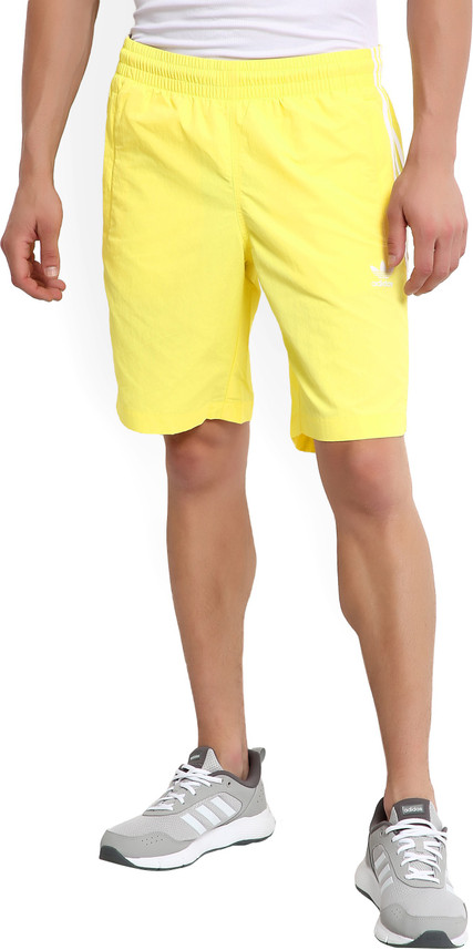 yellow adidas shorts mens