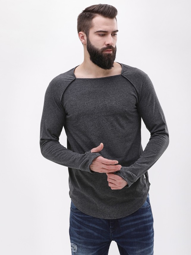 square neck t shirt mens