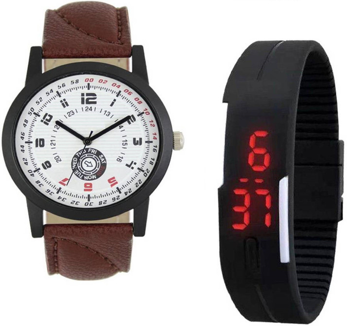 led analog watch
