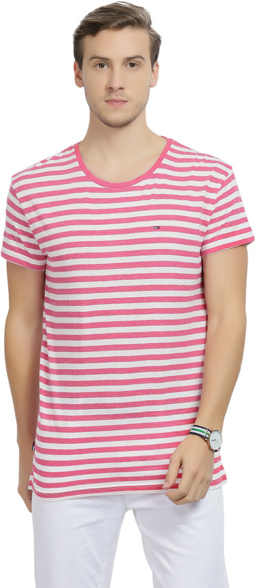 tommy hilfiger pink t shirt mens