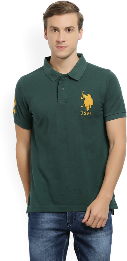 us polo dark green shirt