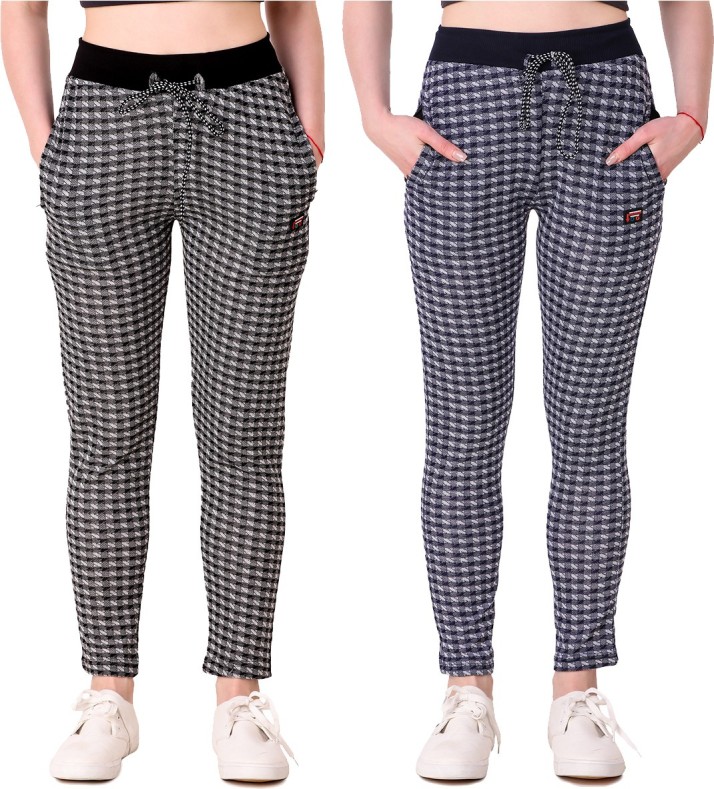 checkered track pants womens