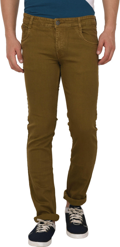 Par Excellence Regular Men Gold Jeans 