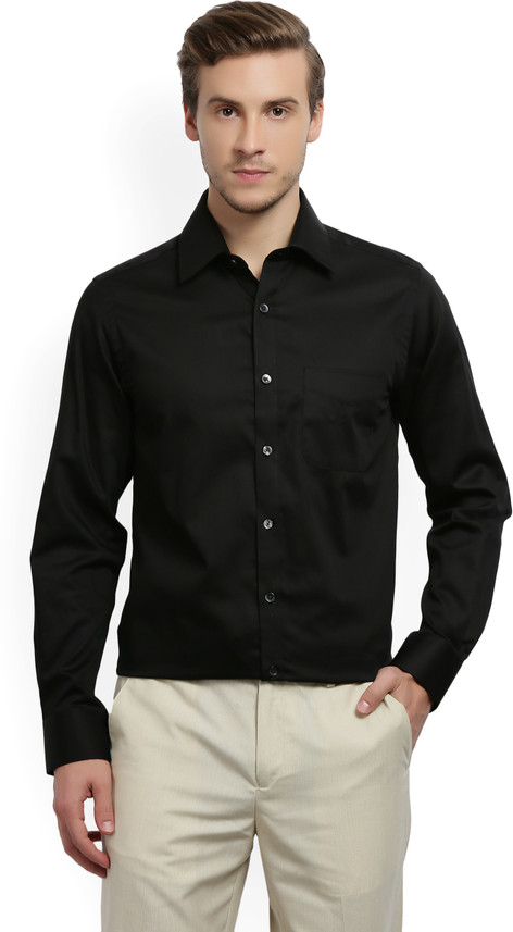 PETER ENGLAND Men Solid Formal Black 