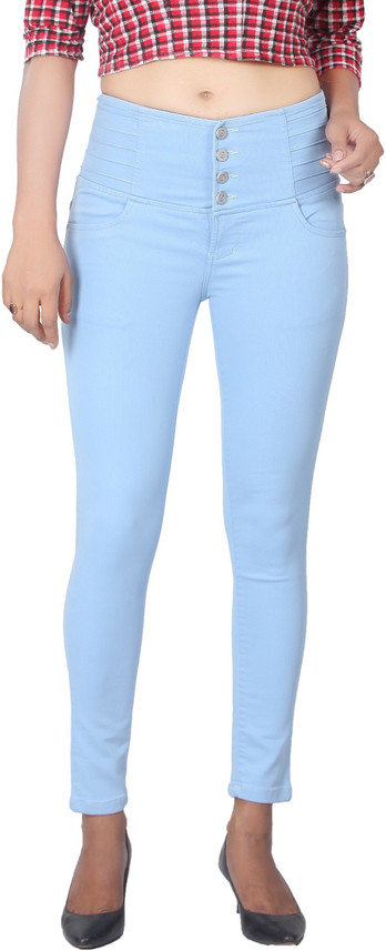 sky blue jeans for women