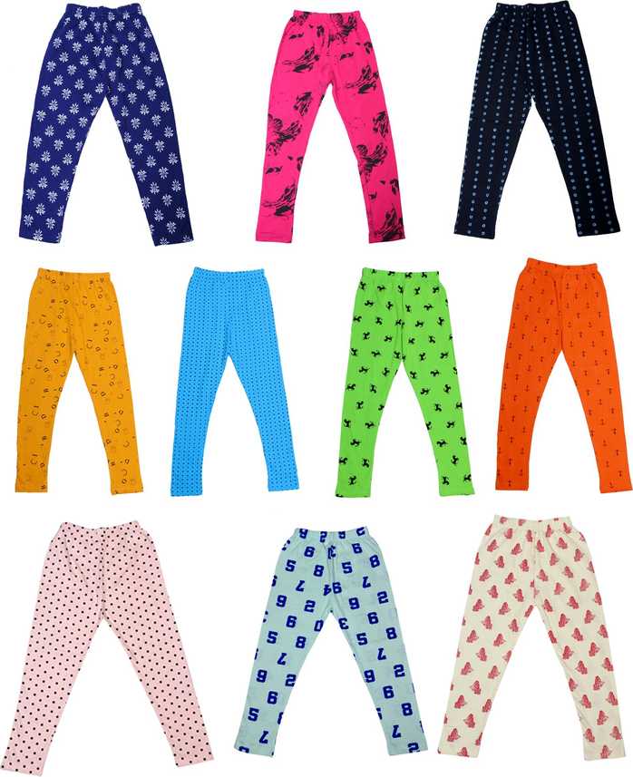 Indistar Kids Super Soft Cotton Leggings Combo 5