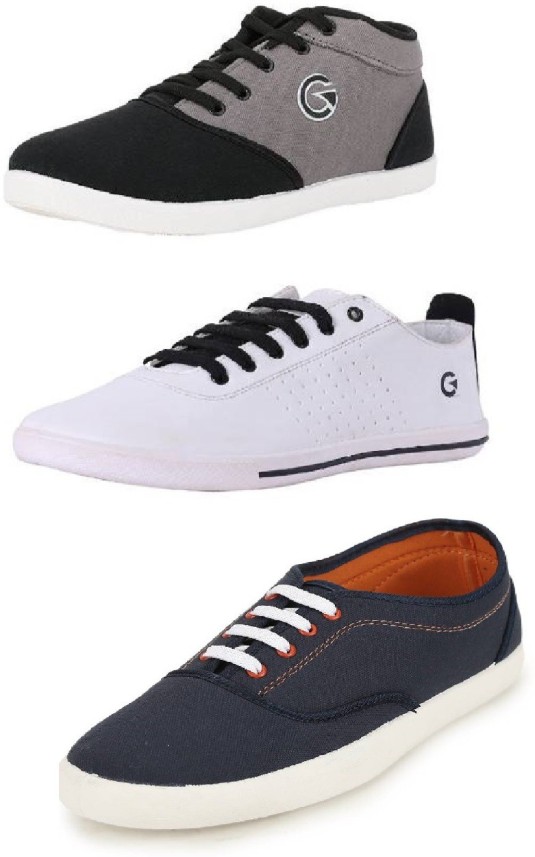 Globalite Casual Shoe Combo of White 
