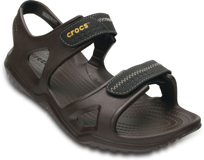 crocs gray croslite floater sandals