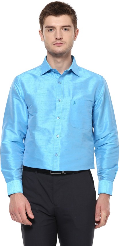 sky blue party wear shirt