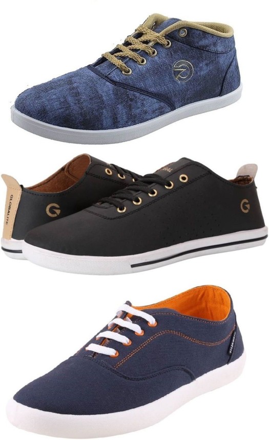 Globalite combo pack of 3 casual shoes 