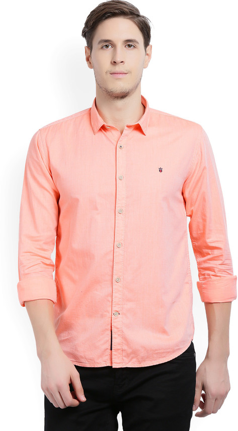 LP LOUIS PHILIPPE Men Solid Casual Pink 