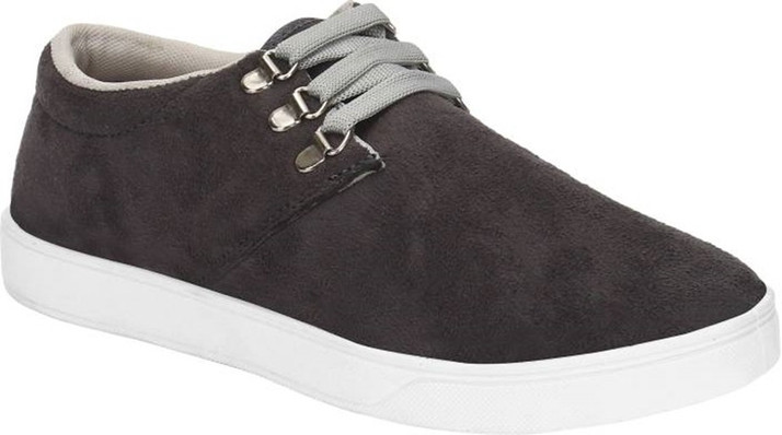 mens grey canvas trainers