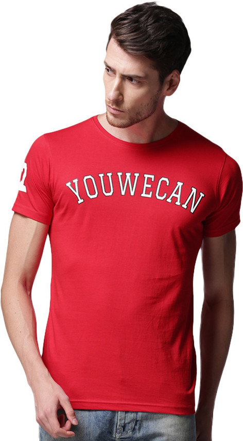 Buy YOUWECAN Self Design Men Round 
