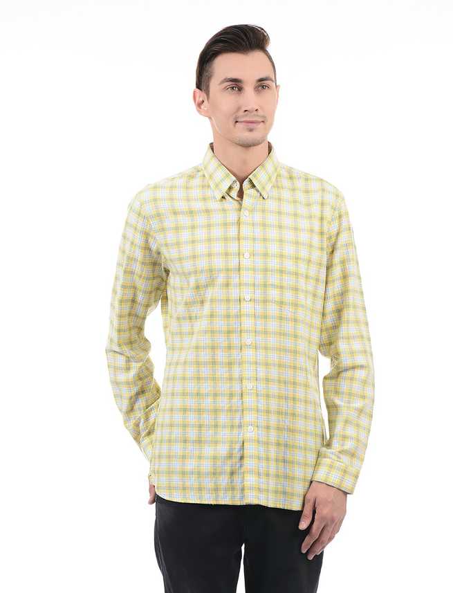 London Fog Men Checkered Casual Yellow Shirt Buy London Fog Men Checkered Casual Yellow Shirt Online At Best Prices In India Flipkart Com