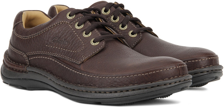 clarks nature three mahogany leather