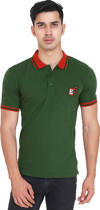 red and green polo shirt