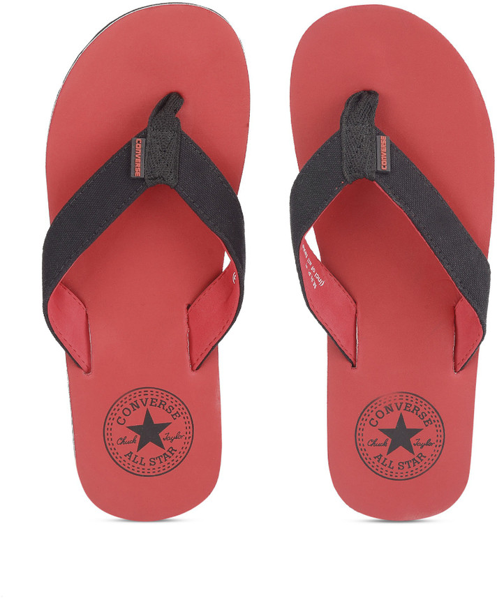 red converse flip flops