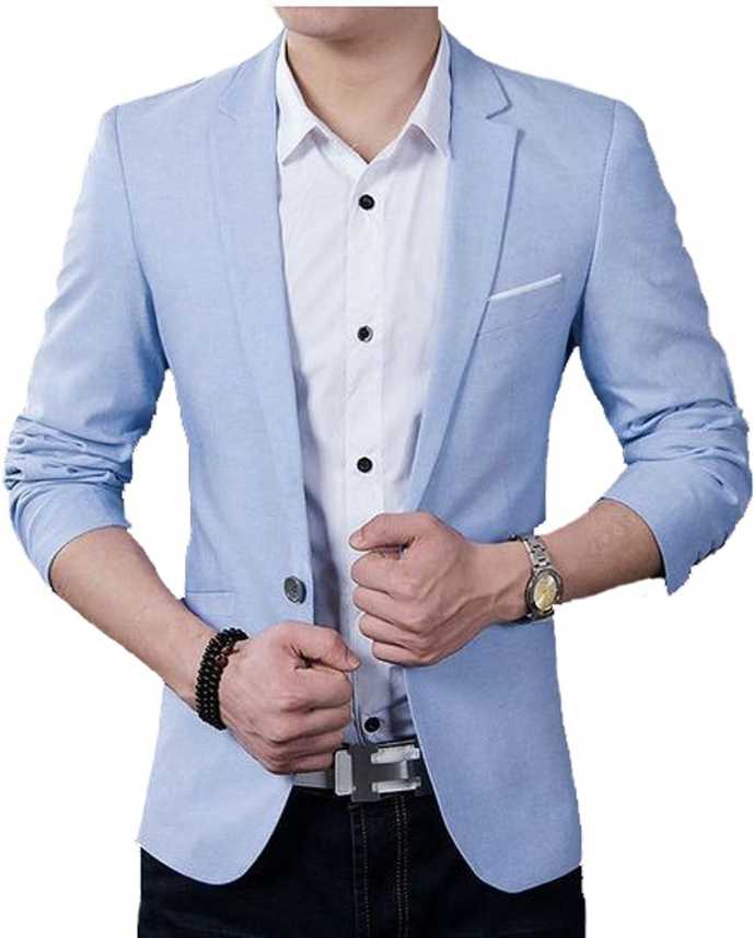 One Click Solid Single Breasted Party Casual Men Blazer Buy One