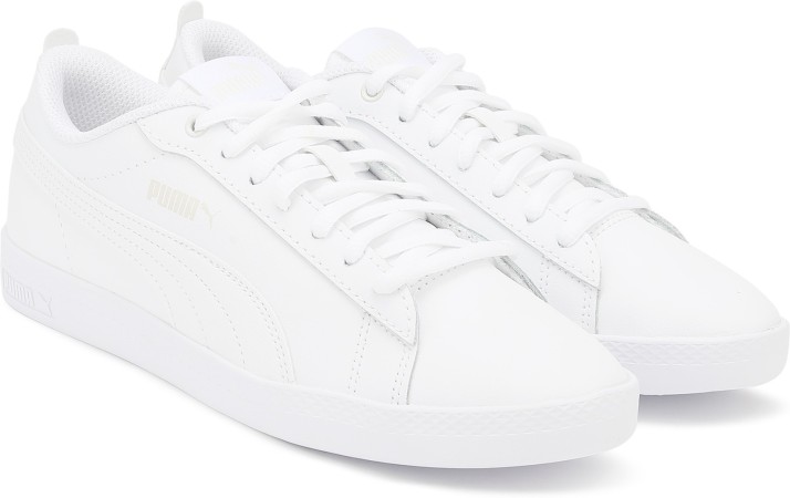 all white puma tennis shoes