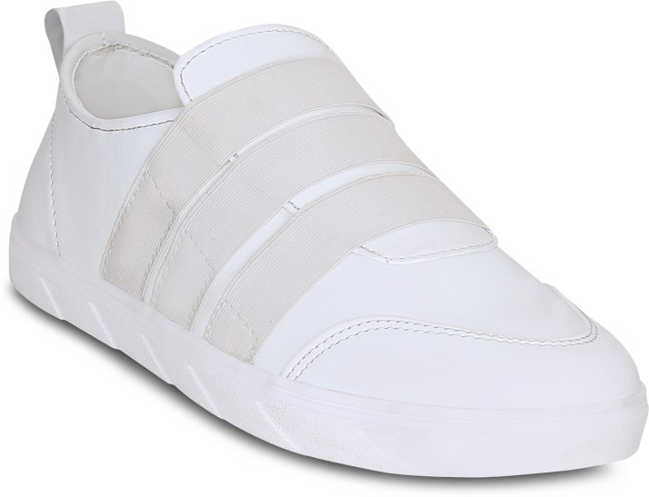 Buy Kielz White-Slip-On-Men's-Sneakers 