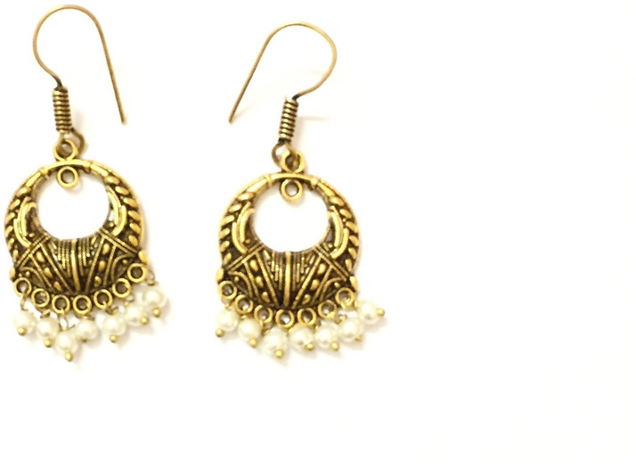Subharpit Butterfly Desinge Metal Indian Dangle Earring for Woman /& Girls
