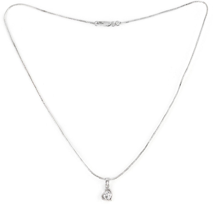 RUBANS Rubans Silver Toned Single Stone 