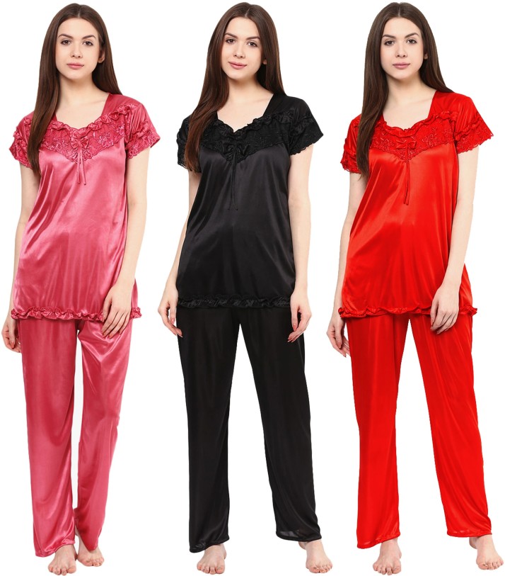 satin nightwear flipkart