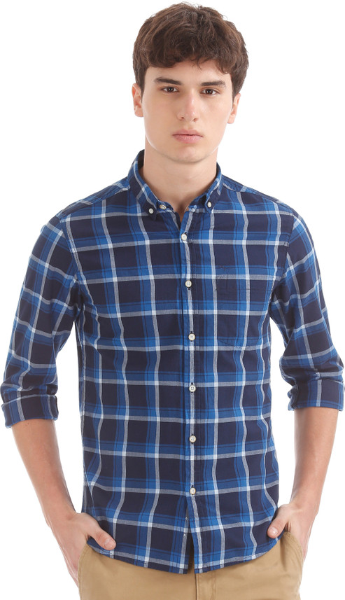 FLYING MACHINE Men Checkered Casual 