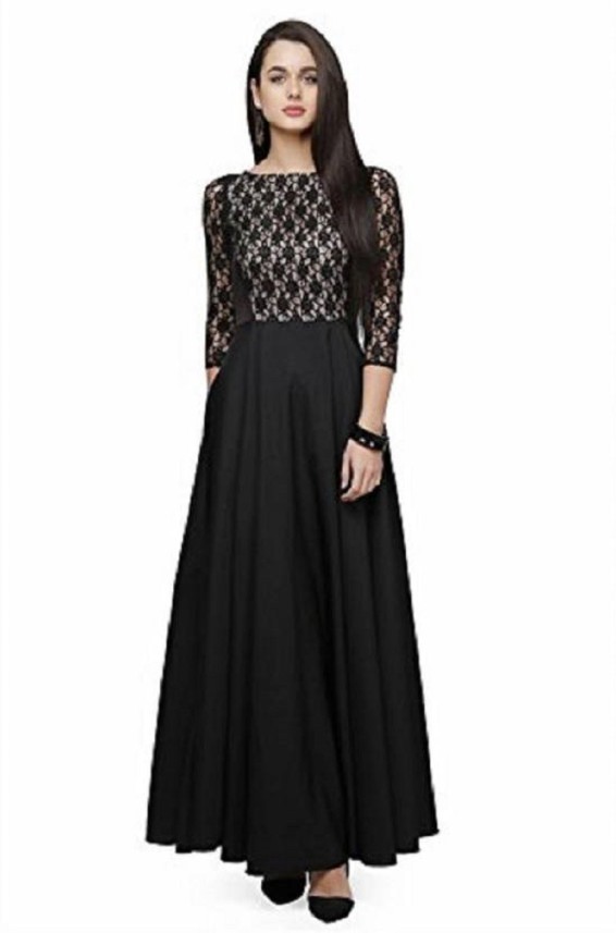 flipkart black gown