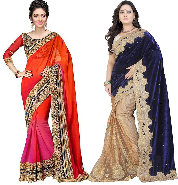 velvet saree flipkart