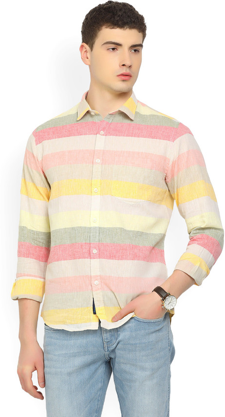 Men Striped Casual Multicolor Shirt 