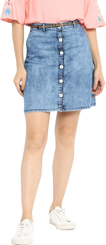 flipkart denim skirts